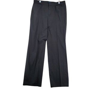 DOCKERS Pants Women's Straight Leg Double Latch Closure Slacks Black 35/33